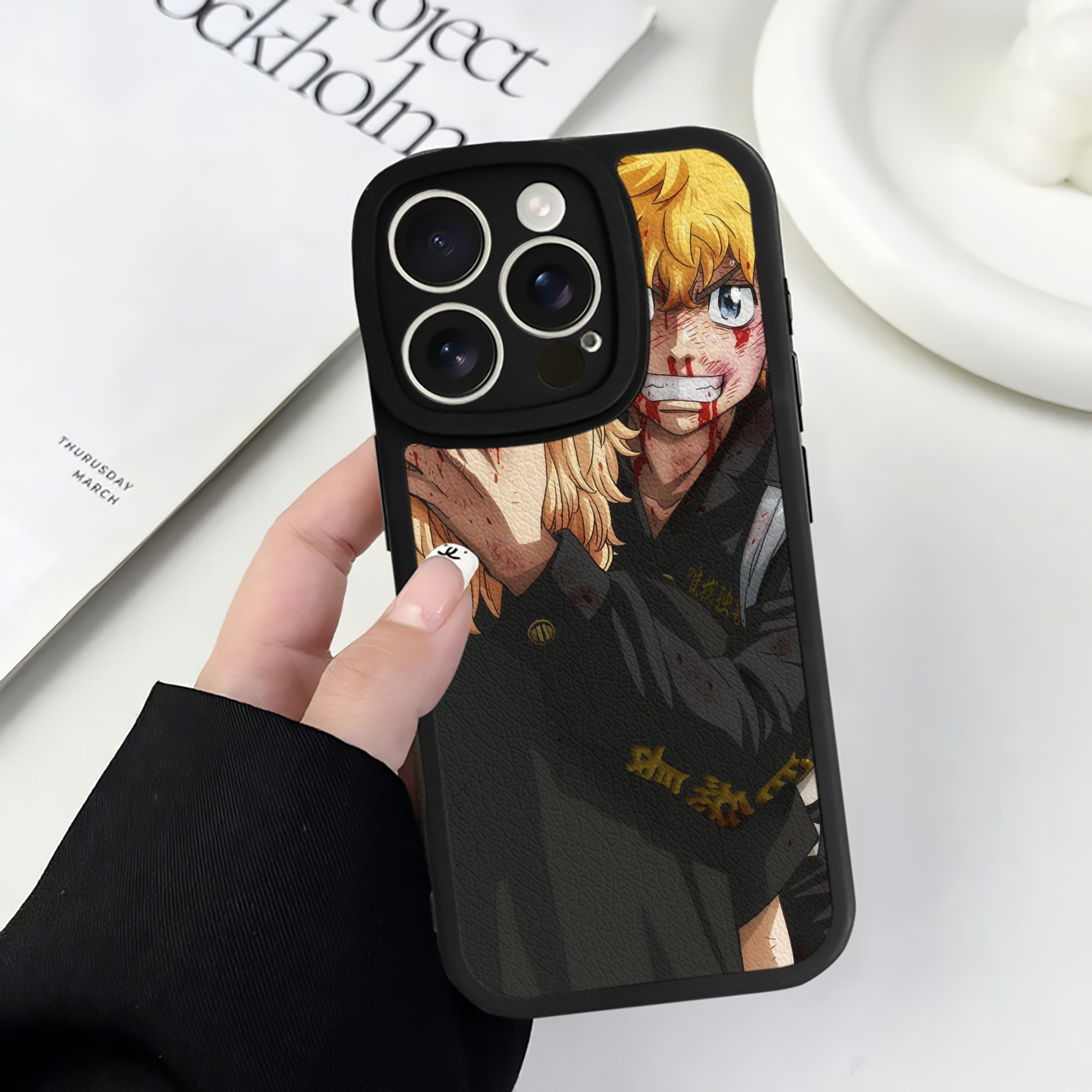 （画像用） 東京リベンジャーズ Tokyo Revengers 【iPhone 16シリーズ対応】シリコンスマホケース（レザー調） 材質：シリコン
